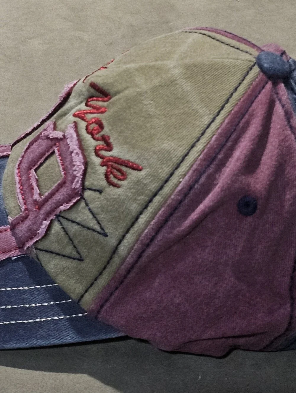 Vintage Hat For Men & Women - Adjustable Embroidered Pink, Blue, Olive
